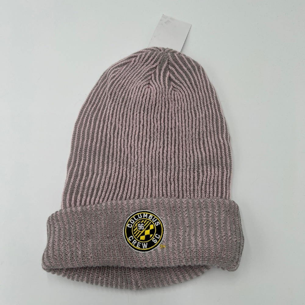 Adidas Columbus Crew SC Knit Beanie Hat Pink Gray‎ One Size Fits All MLS